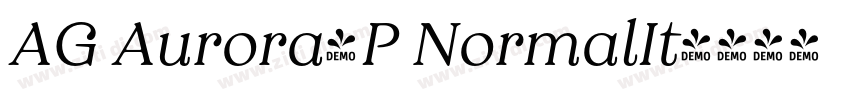 AG Aurora_P NormalIt字体转换